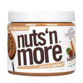 Nuts 'N More frasco frontal mostrando etiqueta y tamaño 15oz, atractivo y claro