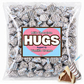 nutville Hershey Hugs paquete frente mostrando 1 libra y envoltorios plateados