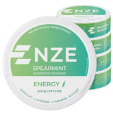 NZE lata frontal de menta mostrando diseño y conveniencia