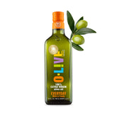 O-Live & Co. botella frontal mostrando diseño y pureza del producto