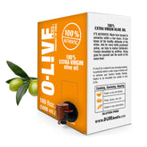 O-Live & Co. frente del envase 5L mostrando diseño y facilidad de uso