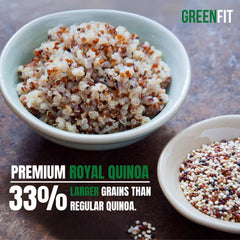 OA QUINOA comparación de tamaño de grano grande que evidencia rendimiento