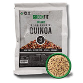 OA QUINOA empaque frontal que muestra quinoa greenfit orgánica y beneficios