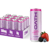 OATH NUTRITION lata frente Wild Berry mostrando diseño y beneficio refrescante