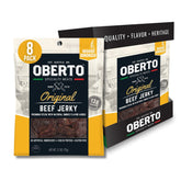 Oberto presentación frontal mostrando bolsa y marca, práctico y proteico