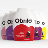 Obrilo frente del paquete mostrando cinco botellas para múltiples sabores
