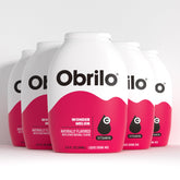 Obrilo pack frontales five botellas Wonder Melon mostrando diseño y tamaño práctico