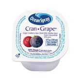 Ocean Spray frente del paquete mostrando 48 vasitos y conveniencia