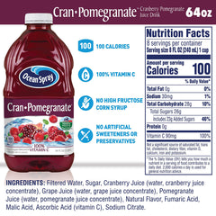 Ocean Spray jugo en vaso con hielo mostrando textura ligera y refrescante