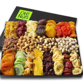 Oh! Nuts cesta frontal con 19 variedades, presentación lista para regalar