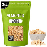 Oh! Nuts empaque frontal mostrando 2 lb y beneficio de frescura