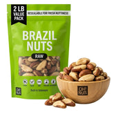 Oh! Nuts bolsa frontal mostrando nueces de Brasil frescas y naturales