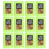 Oh! Nuts paquete frontal mostrando 12 sobres y conveniencia para llevar