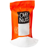 Oh! Nuts frente del empaque resellable mostrando beneficio de conservación