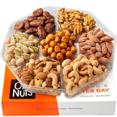 Oh! Nuts bandeja frontal con siete variedades y presentación elegante