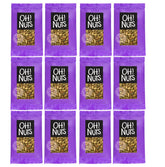 Oh! Nuts frente del paquete individual mostrando portabilidad y frescura