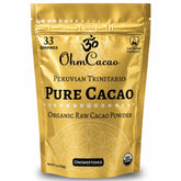 OHM Cacao frente del paquete mostrando bolsa resellable y marca