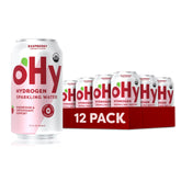 oHy lata frontal frambuesa mostrando diseño y beneficio refrescante