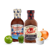 Old Florida Sauce Co. W Sauce frente, presentación clara y lista para marinar
