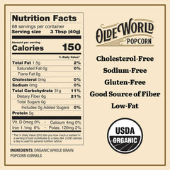 Olde World Popcorn palomitas reventadas esponjosas, textura ligera y crujiente