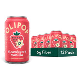OLIPOP lata al frente mostrando diseño y sabor cremoso