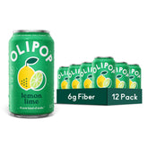OLIPOP lata frontal mostrando diseño y beneficio refrescante