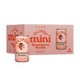 OLIPOP pack frontal con seis latas mostrando diseño y beneficios visibles