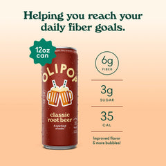 OLIPOP pack de 12 latas en mesa, ideal para reuniones y ahorro