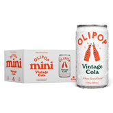 OLIPOP lata frontal del paquete mostrando el diseño y porción práctica