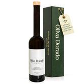 Oliva Dorado botella frontal 500 mL mostrando diseño y vidrio protector
