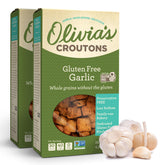 Olivia's empaque frontal del pack de croutons, atractivo y listo para ensaladas