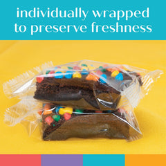 OMCookie brownie envuelto individualmente que preserva frescura y conveniencia
