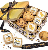 OMCookie lata frontal con galletas surtidas, presentación lista para regalar