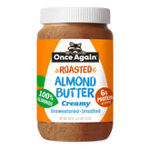 Once Again frasco frontal de 40 oz con crema de almendras, ideal para familias