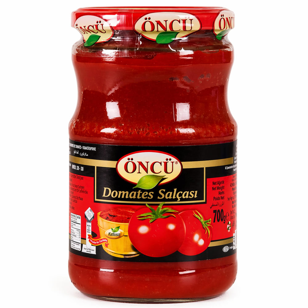 ÖNCÜ frente del envase con etiqueta clara y beneficio de sabor intenso