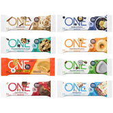 Generic One Protein Bar pack frontal mostrando variedad y conveniencia para llevar