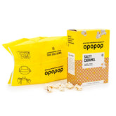 OPOPOP frente del paquete Caramelo Salado mostrando etiqueta y beneficios
