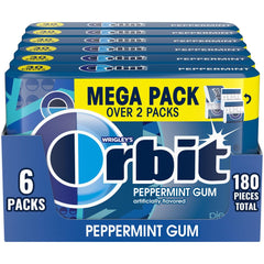 Orbit caja frontal que muestra los seis mega packs y beneficio de ahorro
