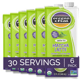 Oregon Chai concentrado matcha vista frontal con envase y beneficio de preparación rápida