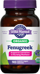 Oregon's Wild Harvest frasco frontal mostrando 90 cápsulas, apoyo confiable