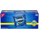 OREO frente del paquete mostrando 60 bolsitas, conveniente para compartir