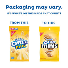 Bolsas abiertas con OREO Minis, conveniencia para consumir al instante