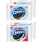 OREO pack frontal mostrando Original y Double Stuf sin gluten, ideal para compartir