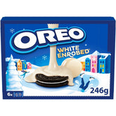 Oreo Snowy Enrobed vista frontal del envase, atractivo para compartir