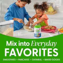 Orgain batido cremoso en vaso como merienda nutritiva para niños activos