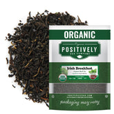 Organic Positively Tea frente del empaque mostrando 16 oz y sello orgánico
