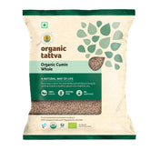 ORGANIC TATTVA frente del empaque mostrando comino y beneficio de frescura