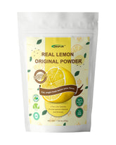 ORGFUN empaque frontal mostrando polvo de limón y beneficios