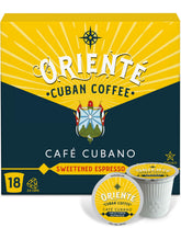 Oriente cápsulas frontal paquete de 18 ct mostrando marca y conveniencia