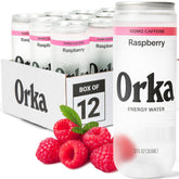 Orka lata frontal 12oz mostrando diseño y beneficio energético